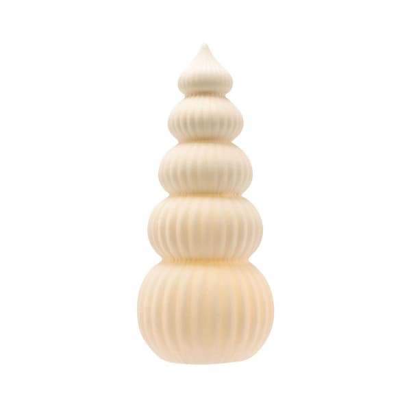 Keramisk 20 cm LED-upplyst julgran One Size vit white One Size