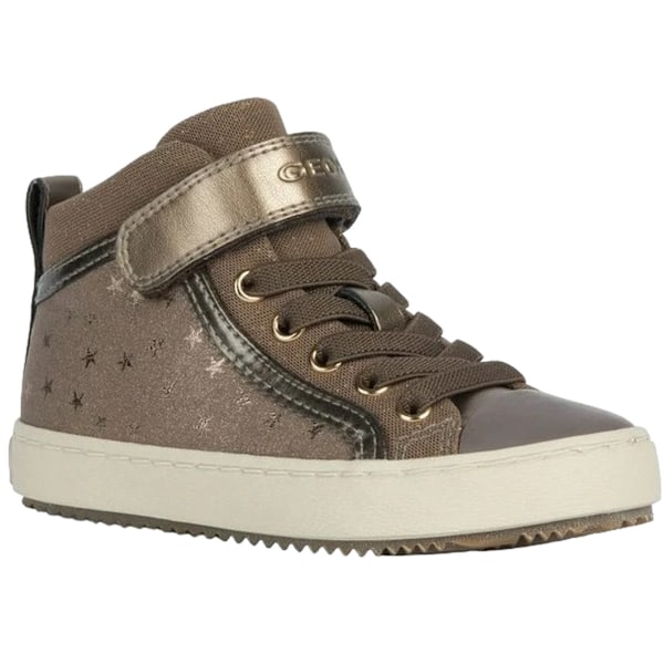 Geox Kalispera läderfodrade sneakers för flickor 3 UK Smoke Grey Smoke Grey 3 UK