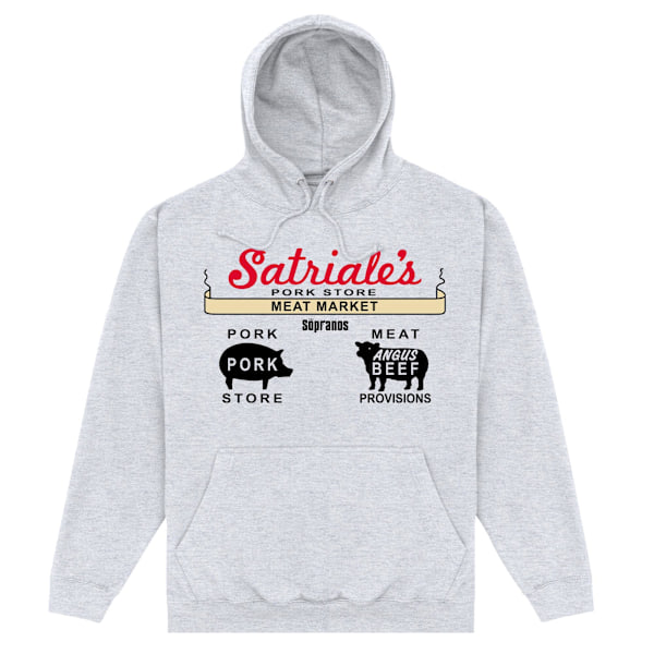 The Sopranos Unisex Adult Satriales Hoodie S Heather Grey Heather Grey S