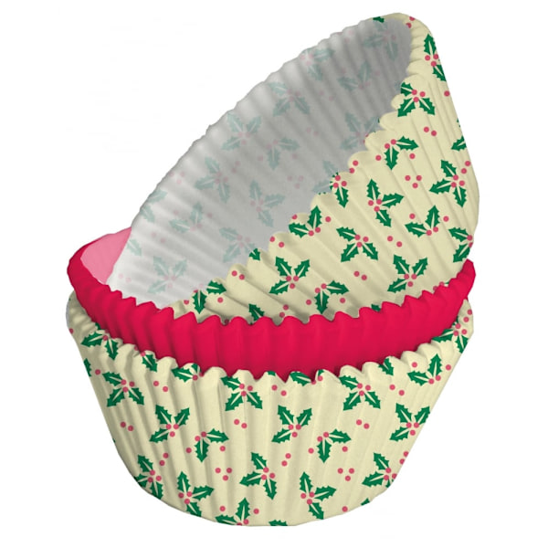 Creative Converting Holly Muffin och Cupcake Fodral (Förpackning om 75) White/Red One Size