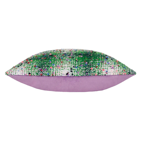 Heya Home Connie Jacquard Rutig Kuddeöverdrag 45cm x 45cm Grön Green/Lilac 45cm x 45cm