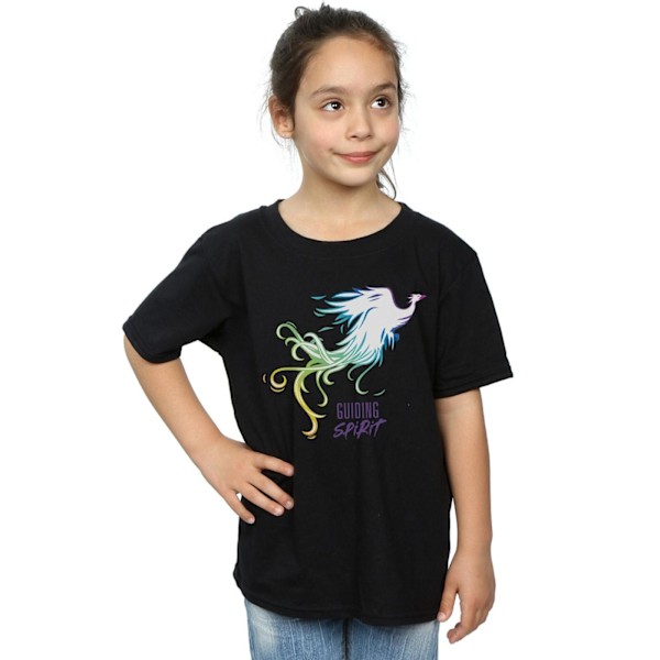 Disney Girls Mulan Movie Phoenix Guiding Spirit Bomull T-shirt Black 5-6 Years