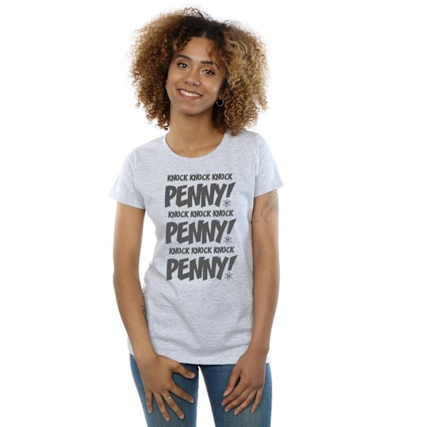 The Big Bang Theory Dam/Damer Knock Knock Penny Bomull T-shirt Sports Grey XXL