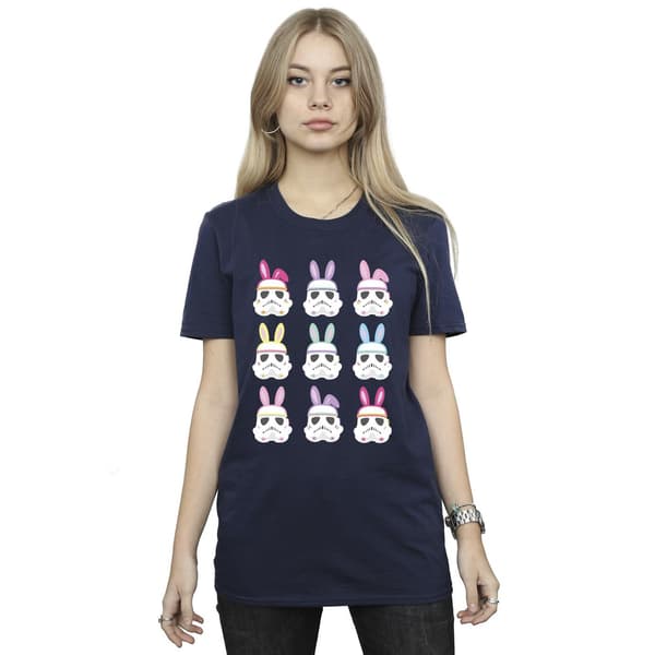 Star Wars Dam/Dam Stormtrooper Påskharar Bomull Boyf Navy Blue M