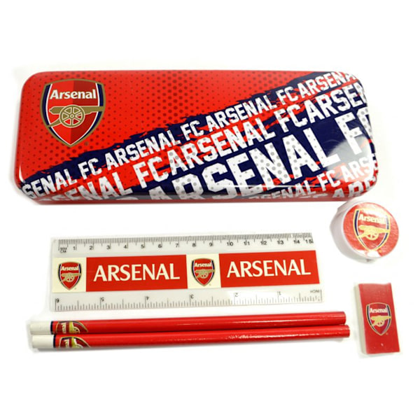 Arsenal FC Crest Tin Stationery Set One Size Röd/Vit/Blå Red/White/Blue One Size