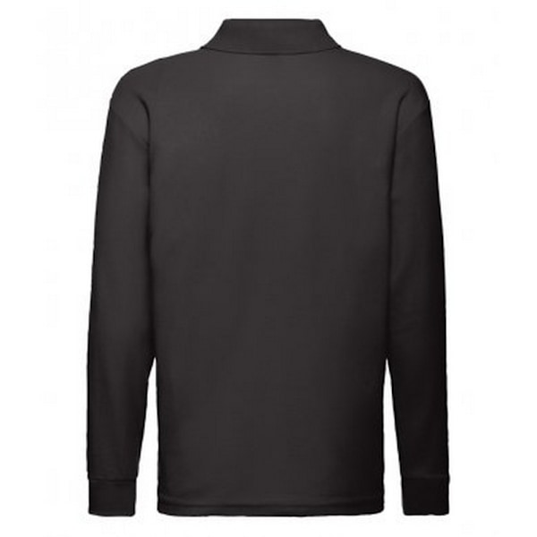Fruit Of The Loom Barn/Barn Longärmad Pique Poloskjorta 3 Black 3-4 Years