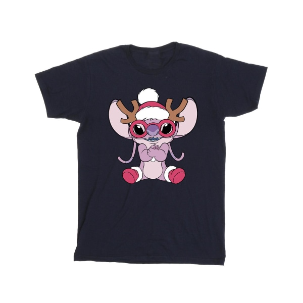 Disney Girls Lilo & Stitch Angel Ren bomull T-shirt 9-11 Y Navy Blue 9-11 Years