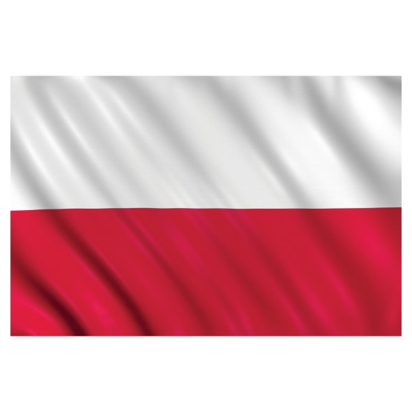 Amscan Polyester Polen Flagga 5ft x 3ft Vit/Röd White/Red 5ft x 3ft