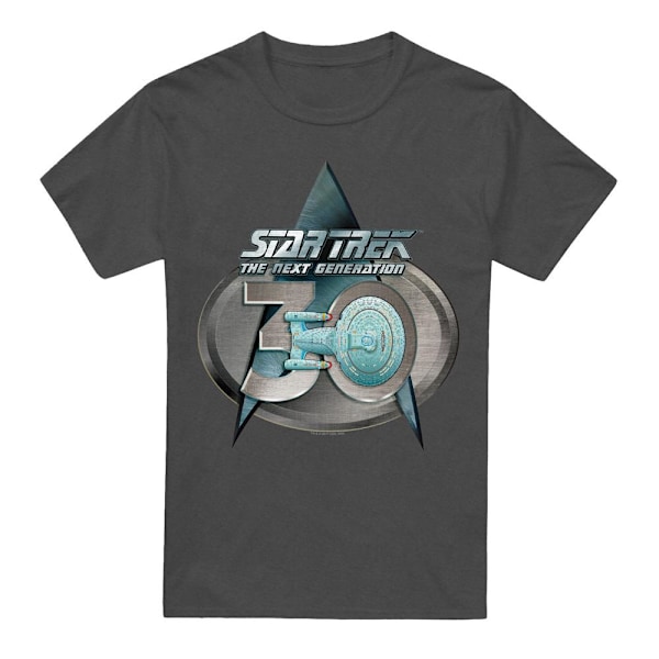 Star Trek Unisex Vuxen The Next Generation 30 Logotyp T-Shirt XL C Charcoal XL