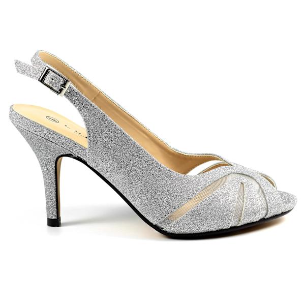 Lunar Dam/Dam Sariyah Sling Back Court Shoes 6 UK Silver Silver 6 UK