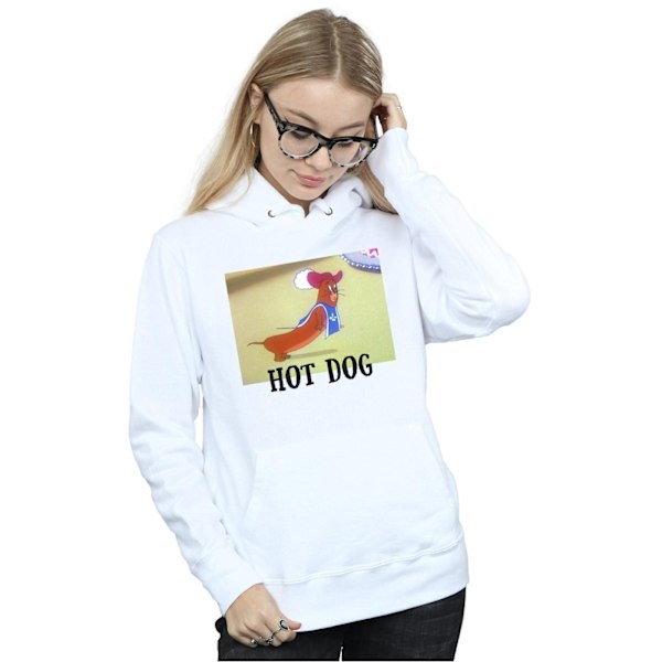 Tom And Jerry Dam/Damer Hot Dog Hoodie S Vit White S