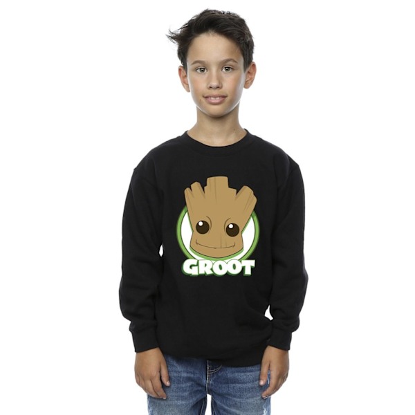 Guardians Of The Galaxy Boys Groot Badge Sweatshirt 5-6 år B Black 5-6 Years