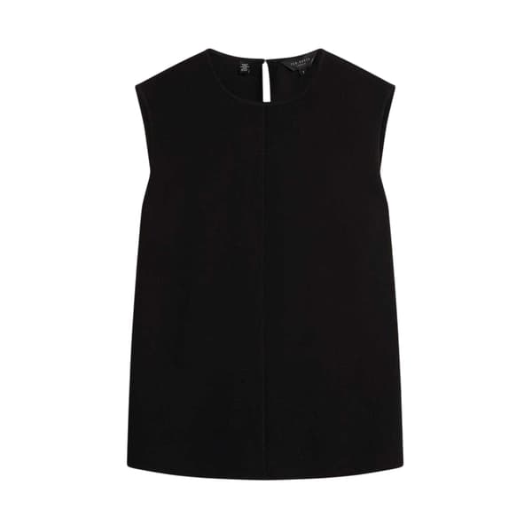 Ted Baker Dam/Dam Stickad Tröja Väst 8 UK Svart Black 8 UK