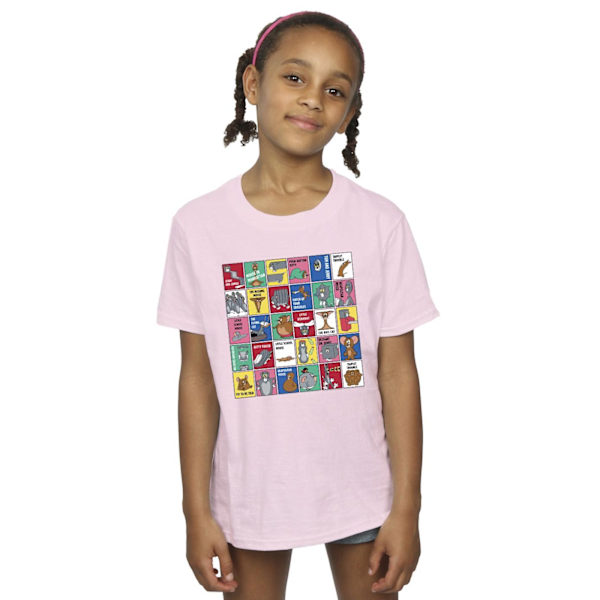 Tom och Jerry Girls Grid Squares Bomull T-shirt 5-6 år Baby Baby Pink 5-6 Years