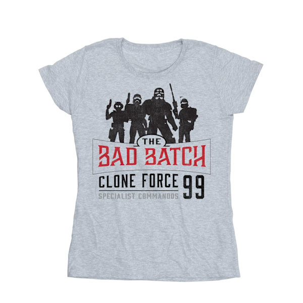 Star Wars Dam/Damer The Bad Batch Clone Force 99 Bomull T-S Sports Grey S