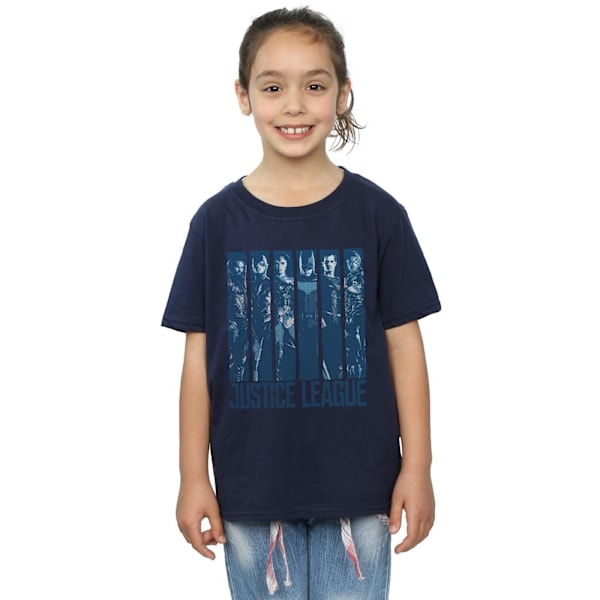 DC Comics Girls Justice League Movie Double Indigo Bomull T-shirt Navy Blue 12-13 Years