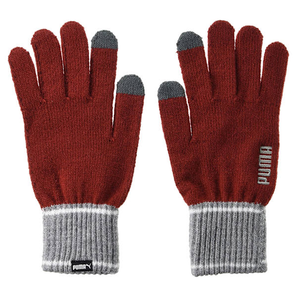 Puma Unisex Vuxen Stickade Vinterhandskar L-XL Röd/Gråmelerad Red/Grey Heather L-XL