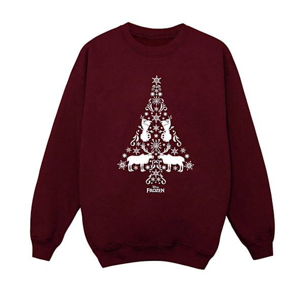 Disney Boys Frozen Julgran Sweatshirt 7-8 År Bourgogne Burgundy 7-8 Years