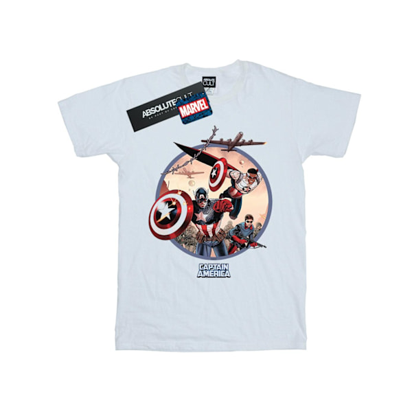 Marvel Herr Captain America och Falcon i strid T-shirt 4XL Vit White 4XL