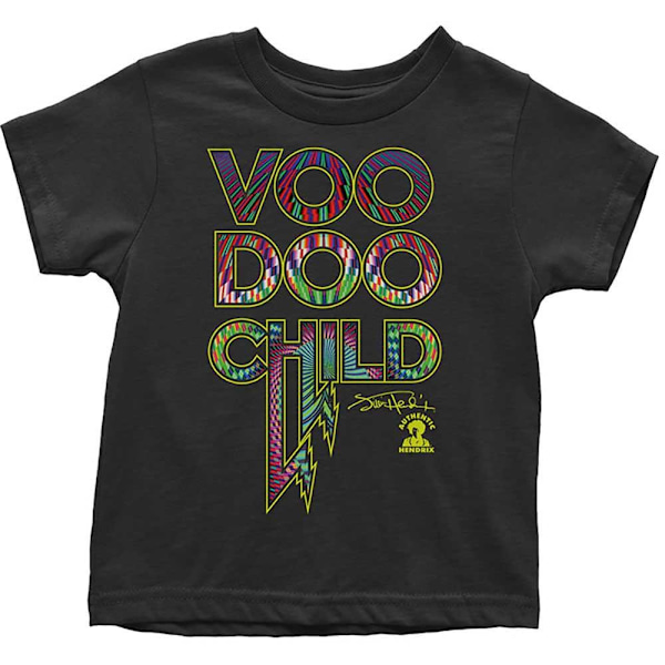 Jimi Hendrix Barn/Barn Voodoo Child Bomull T-shirt 5 år Black 5 Years