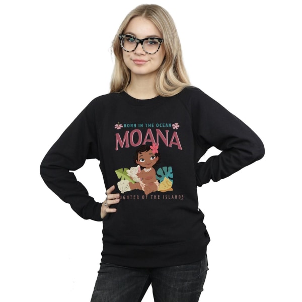 Disney Womens/Ladies Moana Born In The Ocean Sweatshirt S Svart Black S
