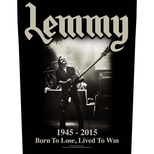 Lemmy Lived To Win Patch En Storlek Svart/Grå Black/Grey One Size