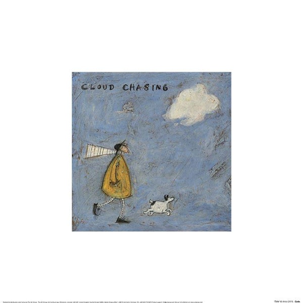 Sam Toft Cloud Chasing Poster 30cm x 30cm Blå/Gul/Vit Blue/Yellow/White 30cm x 30cm