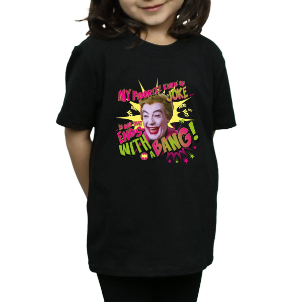 DC Comics Girls Batman TV Series Joker Bang Cotton T-Shirt 7-8 Black 7-8 Years