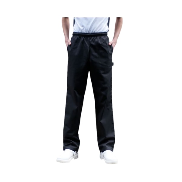 Dennys Unisex Svart Elastisk Byxa / Chefswear XL Svart Black XL