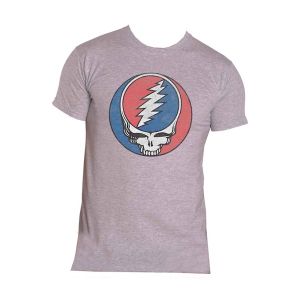 Grateful Dead Unisex Adult Steal Your Face Classic T-Shirt XS G Grey XS