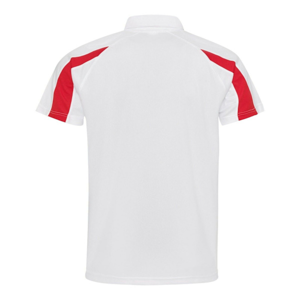 AWDis Cool Mens Contrast Polo Shirt M Arctic White/Fire Red Arctic White/Fire Red M
