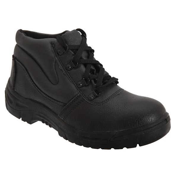Grafters Herr Grain Läder Vadderad Ankel Säkerhetståhätta & Stål Black 38 EUR