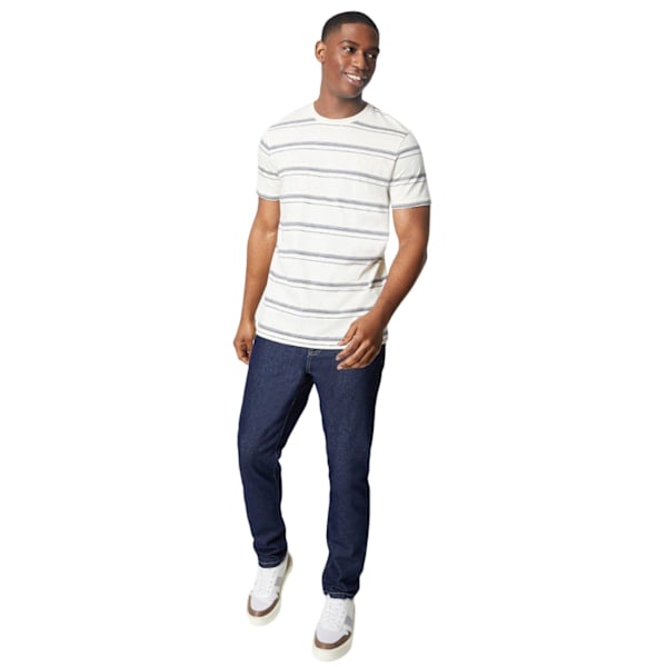 Maine Herr T-shirt med breda ränder Storlek M Off White Off White M
