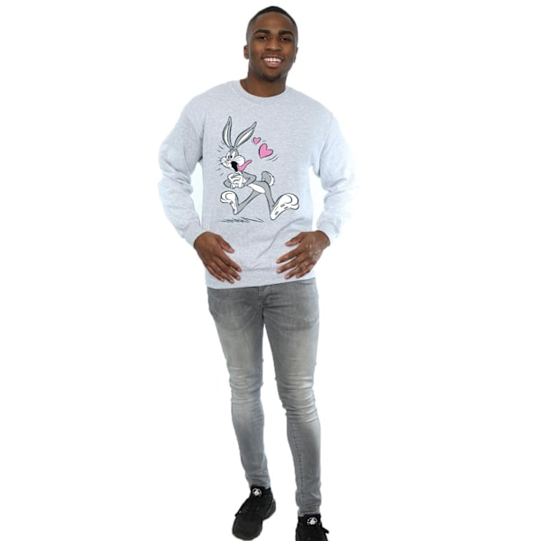 Looney Tunes Herr Bugs Bunny In Love Sweatshirt L Sports Grey Sports Grey L
