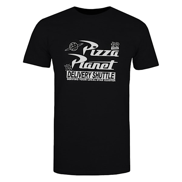 Toy Story Damkläder/Dam Pizza Planet Bomull Logotyp Pojkvän T-Sh Black XXL