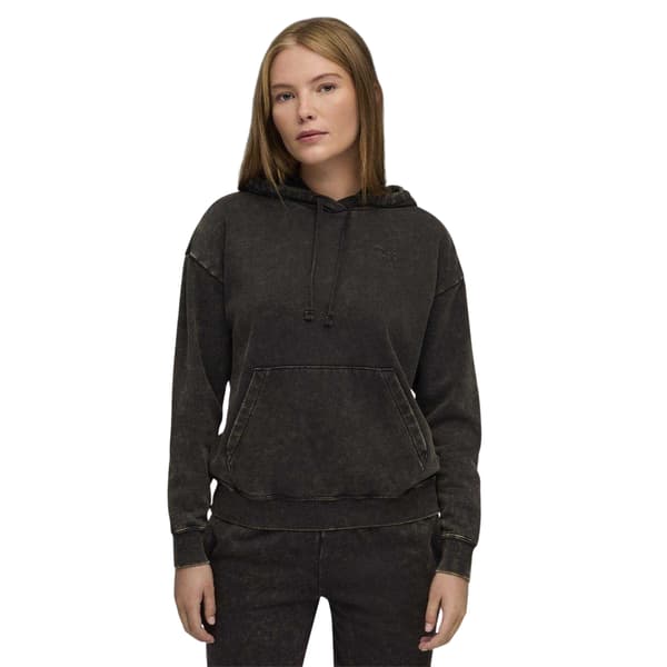 Puma Dam Essentials Elevated Washed Overhead Hoodie S Black S