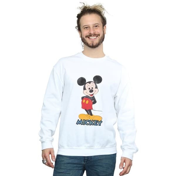 Disney Herr Mickey Mouse Retro Pose Sweatshirt XL Vit White XL