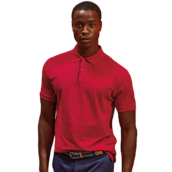 Asquith & Fox Herr Organic Classic Fit Polotröja M Cherry Red Cherry Red M