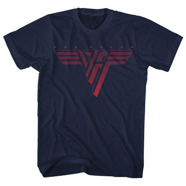 Van Halen Unisex Vuxen Logo Klassisk T-shirt S Marinblå Navy Blue S