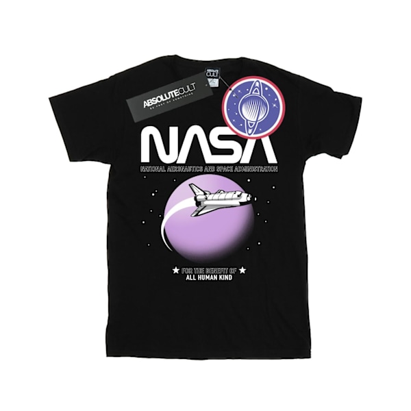 NASA Girls Shuttle Orbit Bomull T-shirt 3-4 år Svart Black 3-4 Years