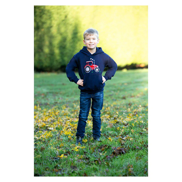 British Country Collection Barnkläder/Barn Traktor Hoodie 3-4 År Navy/Red 3-4 Years