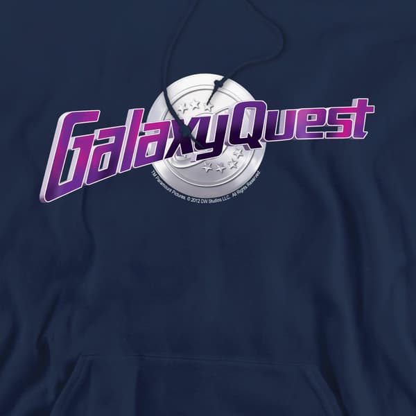 Galaxy Quest Herr Logotyp Hoodie S Marinblå Navy S