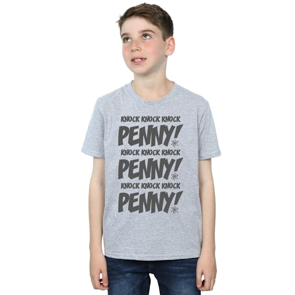 The Big Bang Theory Pojkar Knock Knock Penny Bomulls T-shirt 7-8 år Sports Grey 7-8 Years