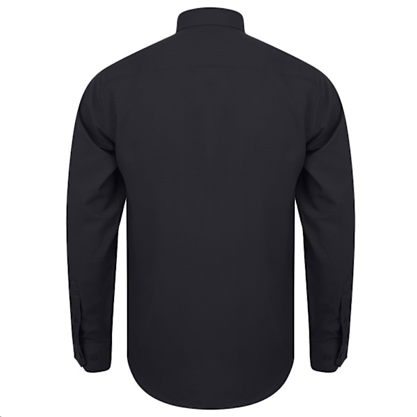 Henbury herr Moisture Wicking långärmad skjorta 4XL svart Black 4XL