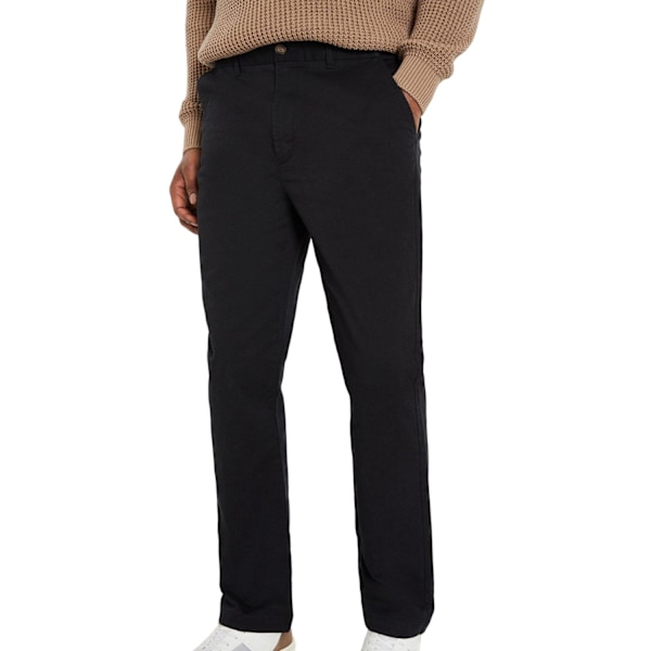 Maine Premium Chino-byxor för män 32S Svart Black 32S