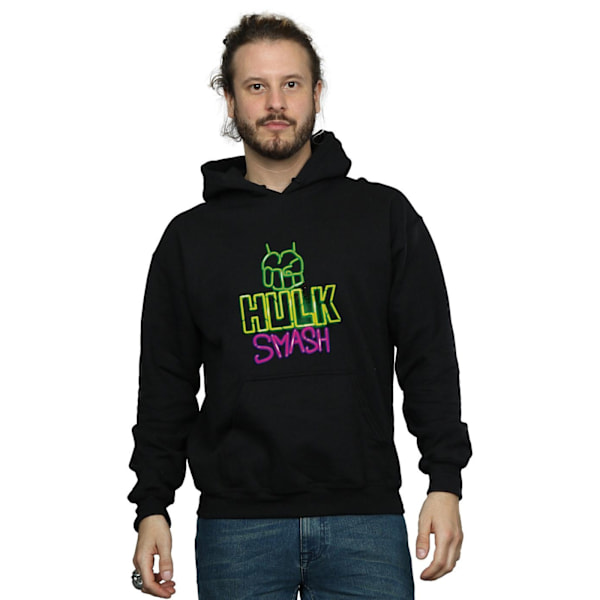 Marvel Herr Hulk Smash Hoodie XXL Svart Black XXL