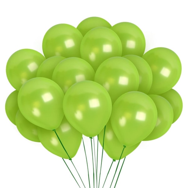 Globos metalliska ballonger i latex (förpackning med 10) Limegrön i en one size Lime Green One Size