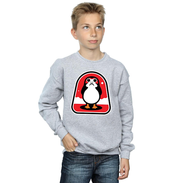 Star Wars Boys The Last Jedi Porgs Badge Sweatshirt 12-13 år Sports Grey 12-13 Years