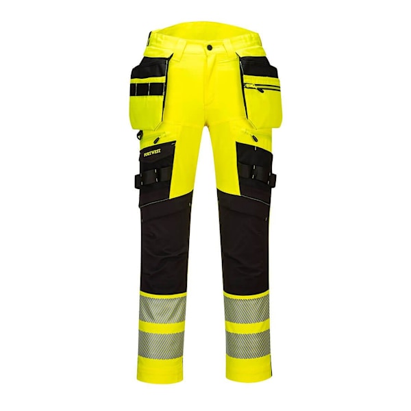 Portwest Herr DX4 Hi-Vis Avtagbar Holster Fickbyxor 44R Yellow/Black 44R