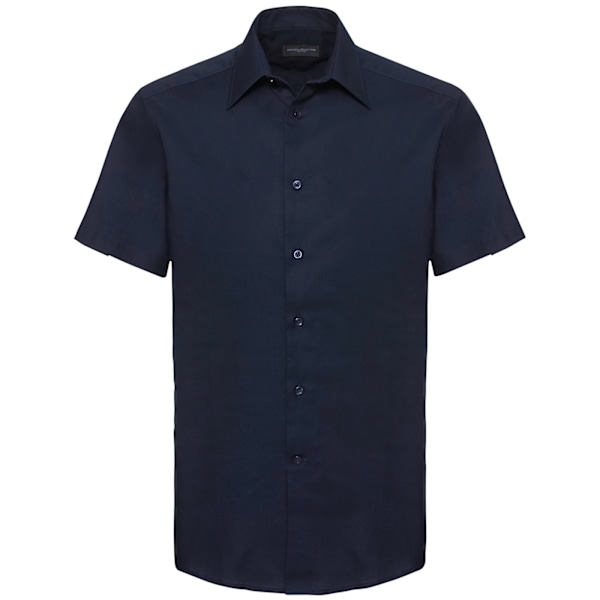 Russell Collection Oxford Skjorta för Män, Lättskött, Skräddarsydd 16in Br Bright Navy 16in